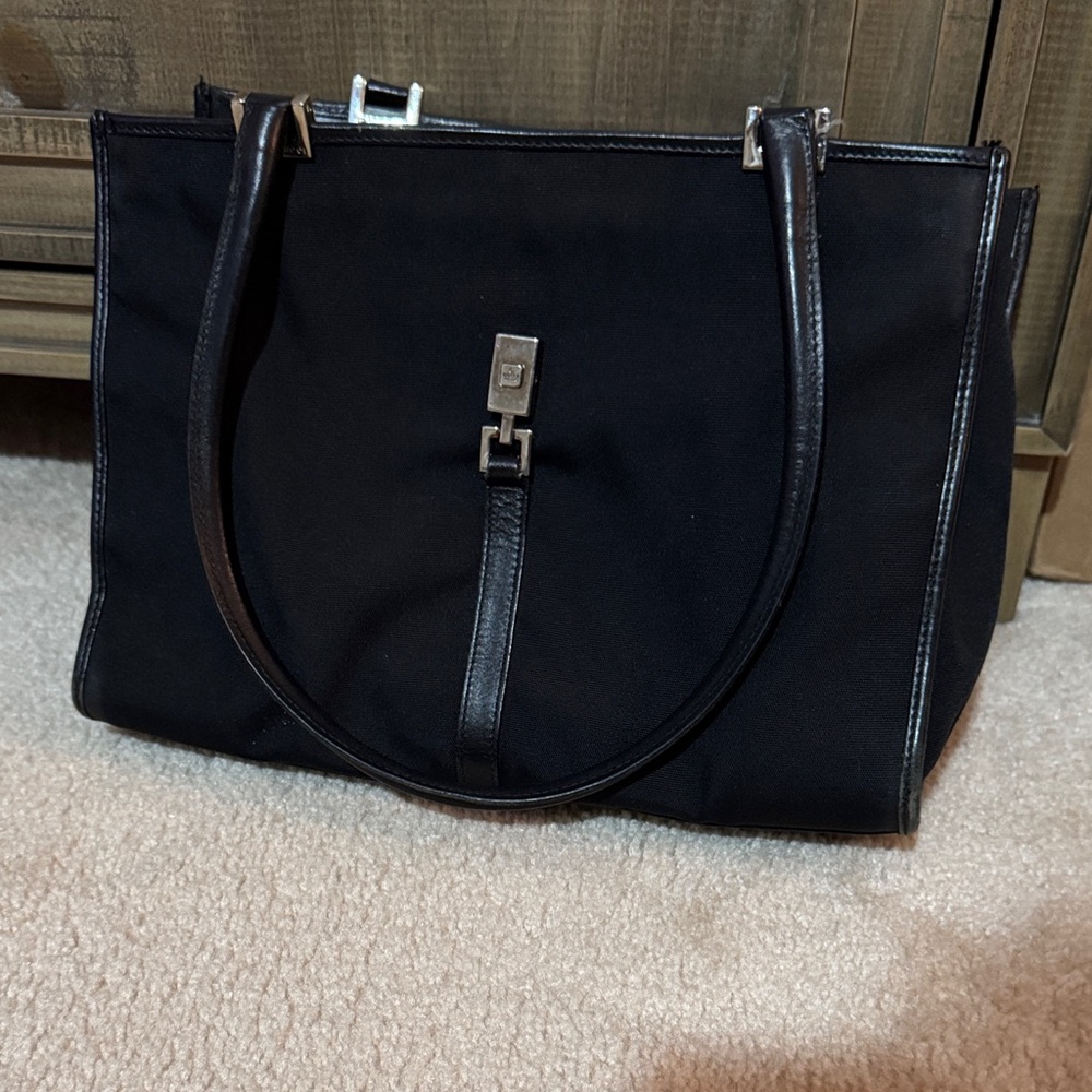 Vintage Gucci Bag with Silver Accents